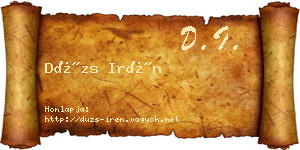 Dúzs Irén névjegykártya